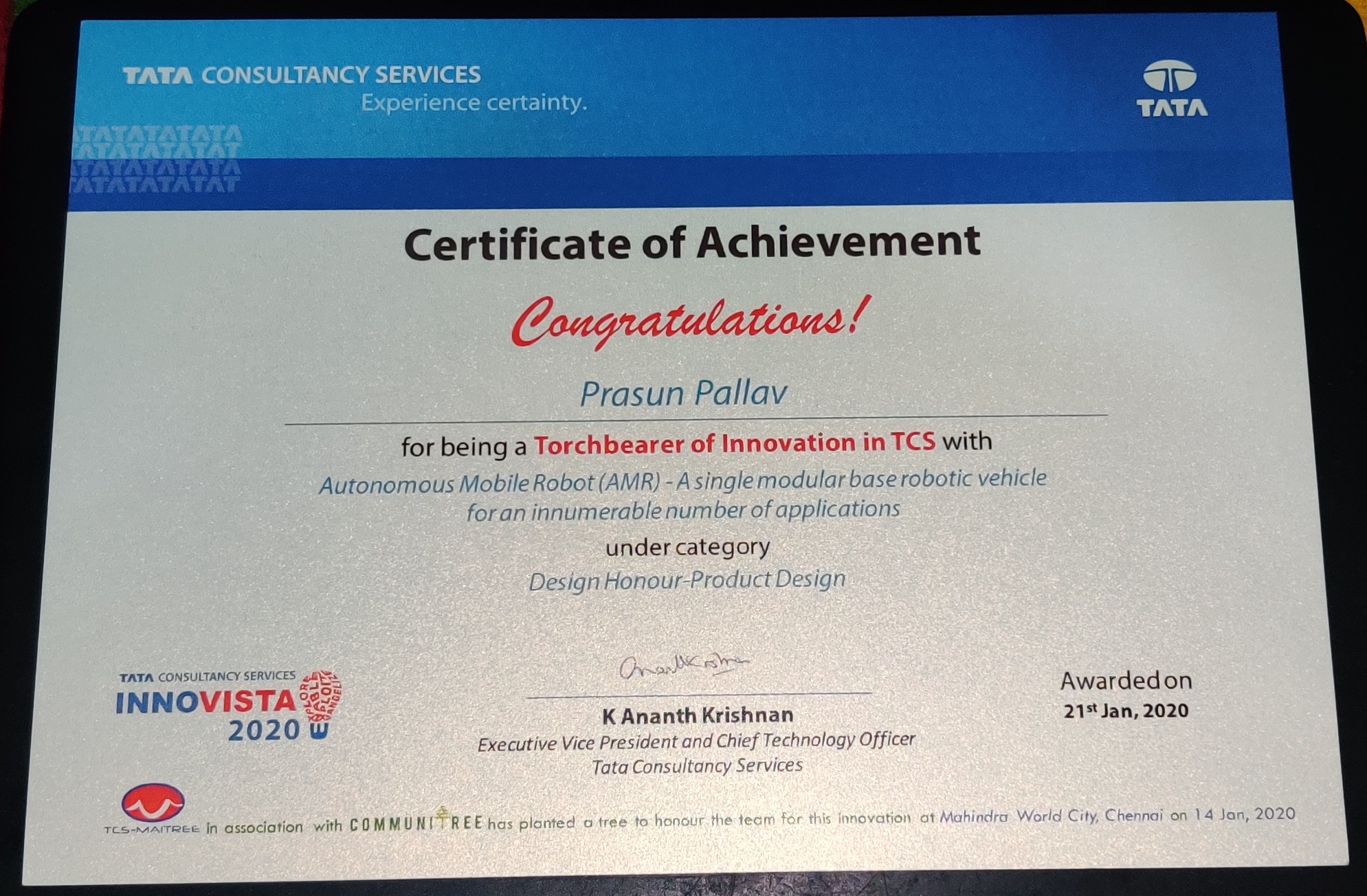 Certificate